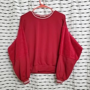 Chloe&Katie Fuzzy Puff Sleeve Sweater